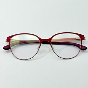 ic! Berlin Eyeglasses Frame Laura IC5164 068 Red Copper Cat Eye 51-18-145 mm